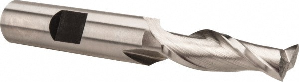 Hertel E299914091 Square End Mill: 5/16 Dia, 1 LOC, 3/8 Shank Dia, 2-3/4 OAL, 2 Flutes, Cobalt Image