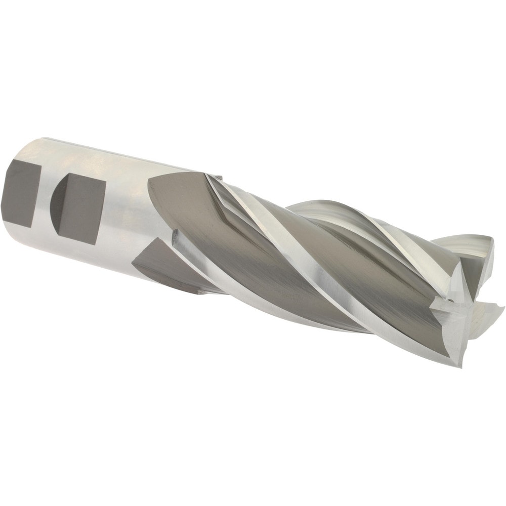 Hertel GG039981 Square End Mill: 1-1/4 Dia, 3 LOC, 1-1/4 Shank Dia, 5-1/2 OAL, 4 Flutes, High Speed Steel Image