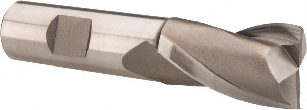 Hertel GG030060 Square End Mill: 15/16 Dia, 1-1/2 LOC, 3/4 Shank Dia, 3-3/4 OAL, 2 Flutes, High Speed Steel Image