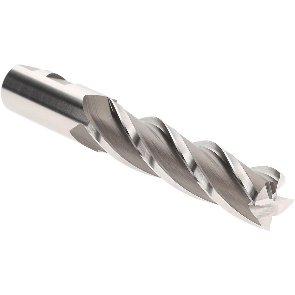 Hertel GG039980 Square End Mill: 1" Dia, 4 Flutes, 4" LOC, High Speed Steel, 30 ° Helix Image