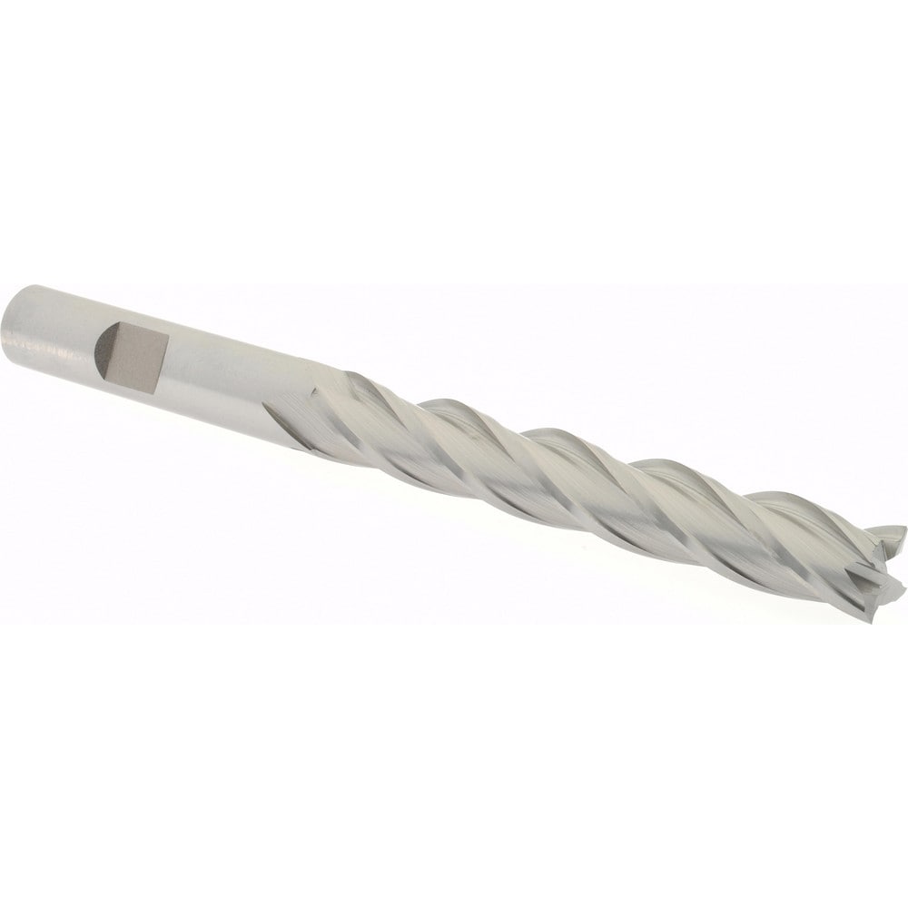 Hertel GG041024 Square End Mill: 3/8 Dia, 2-1/2 LOC, 3/8 Shank Dia, 4-1/4 OAL, 4 Flutes, High Speed Steel Image