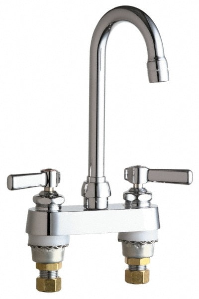 Chicago Faucets 895-ABCP Lever Handle, Deck Mounted Bathroom Faucet Image