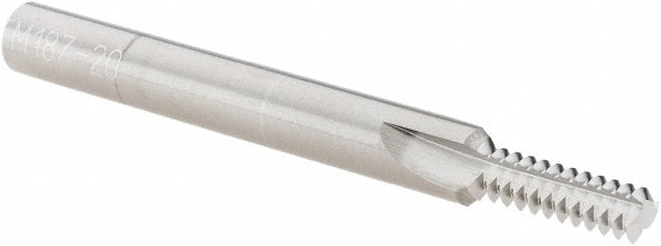 Scientific Cutting Tools TM187-20 Straight Flute Thread Mill: 1/4-20, Internal, 3 Flutes, 1/4" Shank Dia, Solid Carbide Image