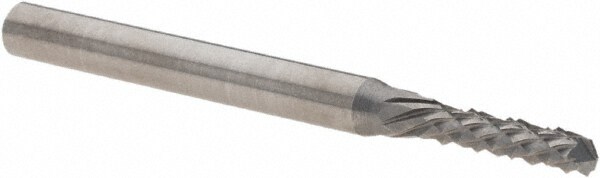 Diamond Pattern Router Bit: 0.094" Dia, 0.375" LOC, 1/8" Shank Dia, Drill Point
