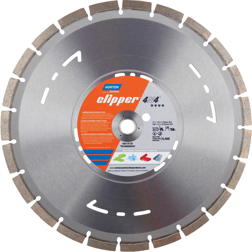Norton Wet & DryCut Saw Blades; Blade Diameter 12 in; Blade Material Steel; Arbor Style