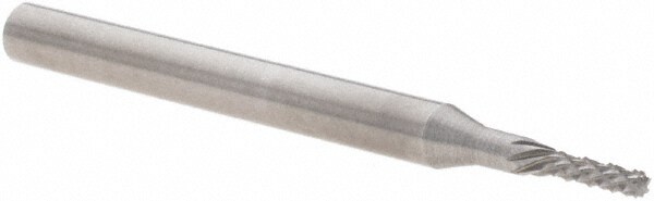 Diamond Pattern Router Bit: 0.063" Dia, 0.188" LOC, 1/8" Shank Dia, Burr