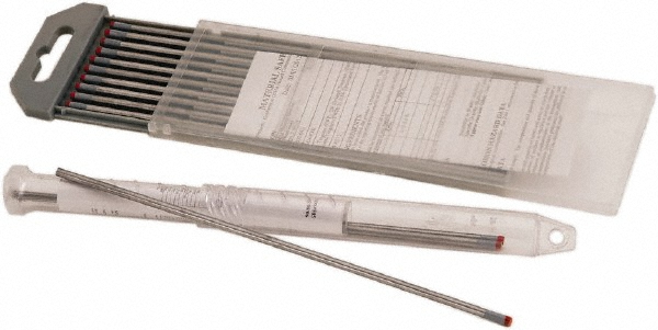 TIG Welding Rod: 7" OAL, 1/16" Dia, Rare Earth Tungsten - 1/16" Dia x 7" Long