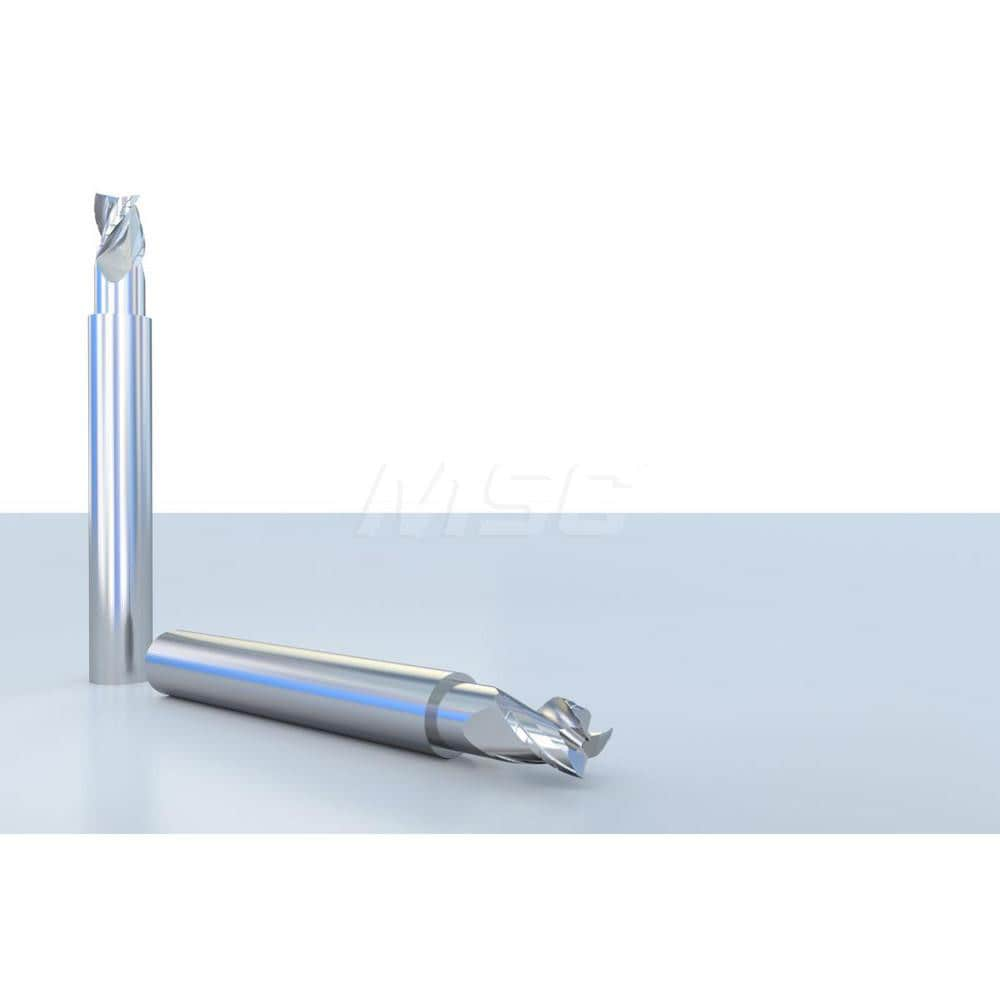 GWS 118022 Square End Mill: 0.2 Dia, 1/4 LOC, 1/4 Shank Dia, 2 OAL, 3 Flutes, Solid Carbide 