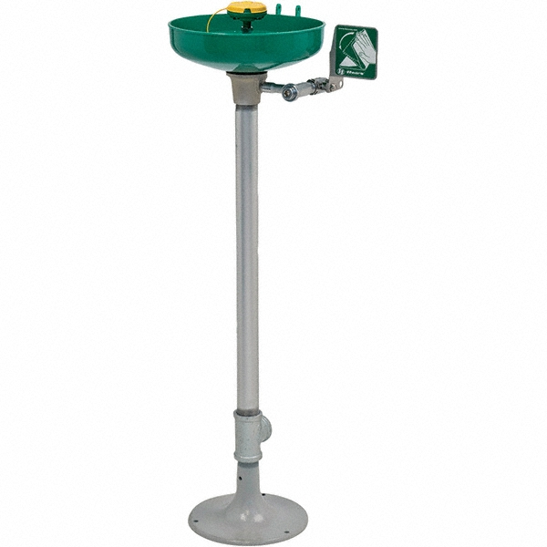 Haws 15" Wide x 38" High, Pedestal Mount, Plastic Bowl, Eye & Face Wash Station MSC Direct
