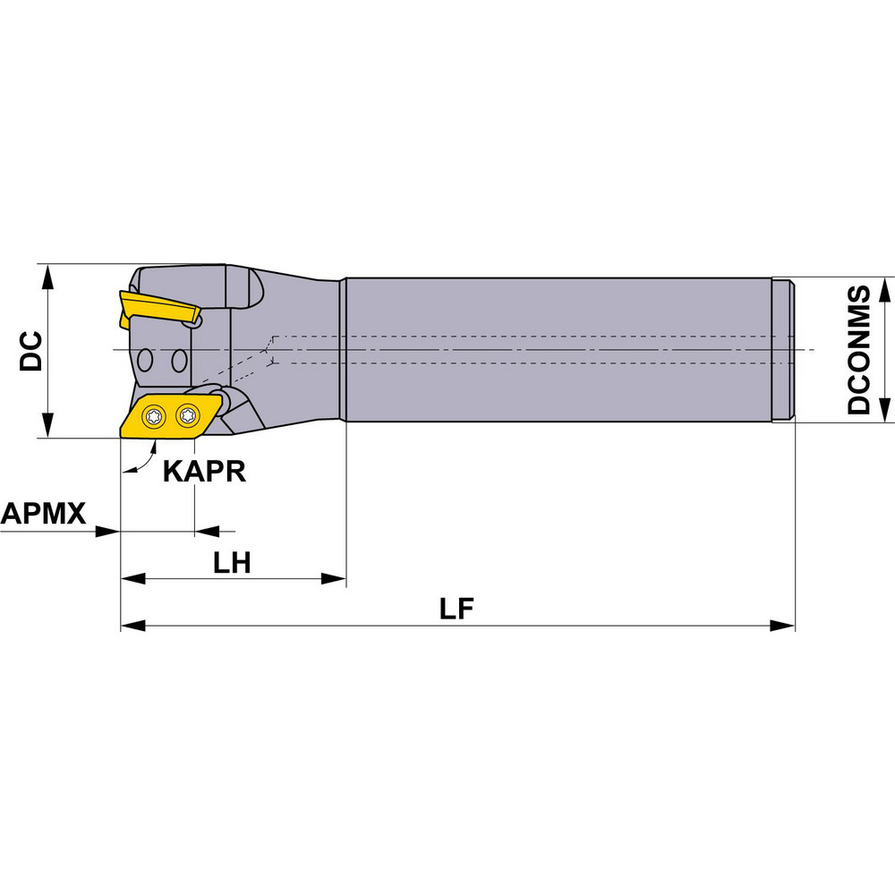 Mitsubishi - Indexable Square-Shoulder End Mill: AXD4000UR162SA A12SA ...