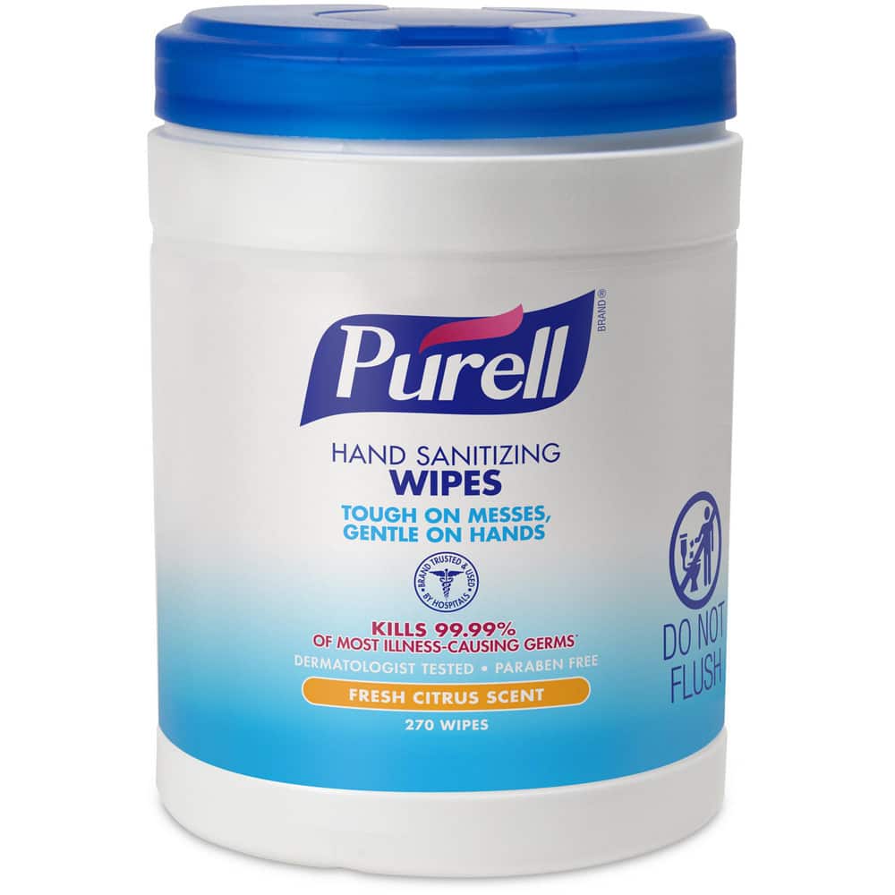 PURELL. 9113-06 Sanitizing Wipes: Pre-Moistened 
