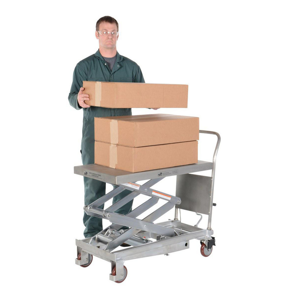 Vestil Mobile Hand Lift Table 220 lb Capacity, 10 to 51" Lift Height