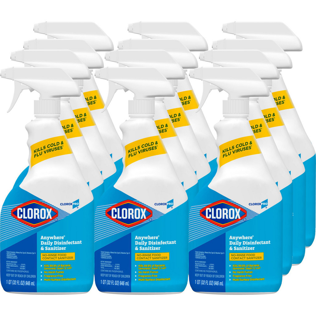 Clorox Clorox AllPurpose Cleaner 32 oz Spray Bottle Disinfectant Liquid No Scent Ready to Use Part CLO01698CT Clorox Clorox AllPurpose Cleaner 32 oz Spray Bottle Disinfectant Liquid No Scent Ready to Use Part CLO01698CT