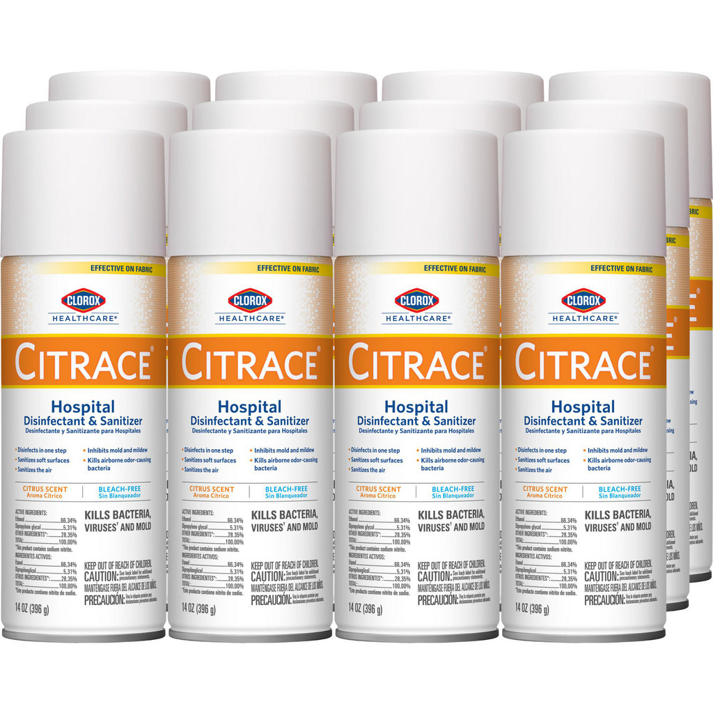 Clorox Healthcare Clorox Healthcare Disinfectant 14 oz Can Aerosol Citrus Scent Ready to Use Part CLO49100 Clorox Healthcare Clorox Healthcare Disinfectant 14 oz Can Aerosol Citrus Scent Ready to Use Part CLO49100