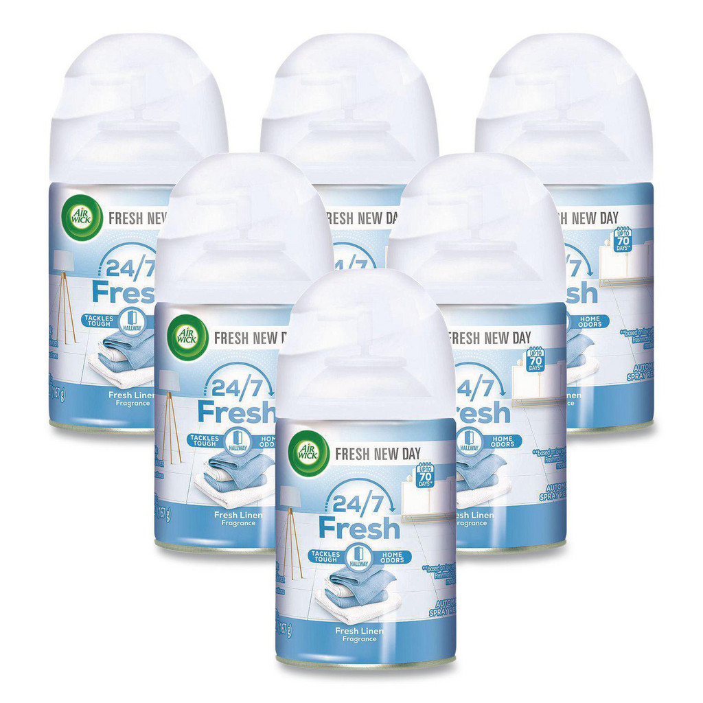 Air Wick Freshmatic Ultra Spray Refill Fresh Linen Aerosol 589 oz Aerosol Spray 6Carton Linen Scent Use w Air Wick Freshmatic Dispenser Air Wick Freshmatic Ultra Spray Refill Fresh Linen Aerosol 589 oz Aerosol Spray 6Carton Linen Scent Use w Air Wick Freshmatic Dispenser