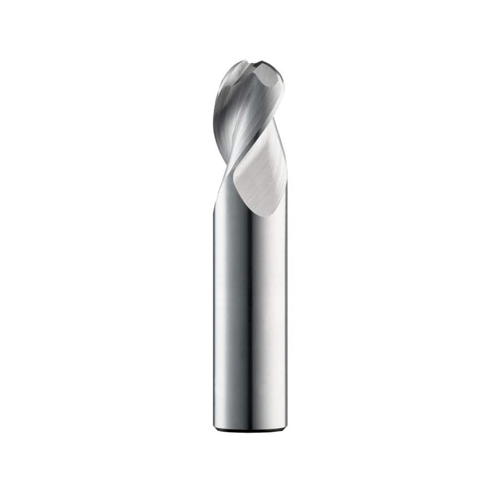 SGS 34924 Ball End Mill: 0.5" Dia, 1.25" LOC, 3 Flute, Solid Carbide 