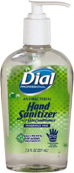 Dial DIA01585 Hand Sanitizer: Gel, 7.5 oz, Pump Spray Bottle 