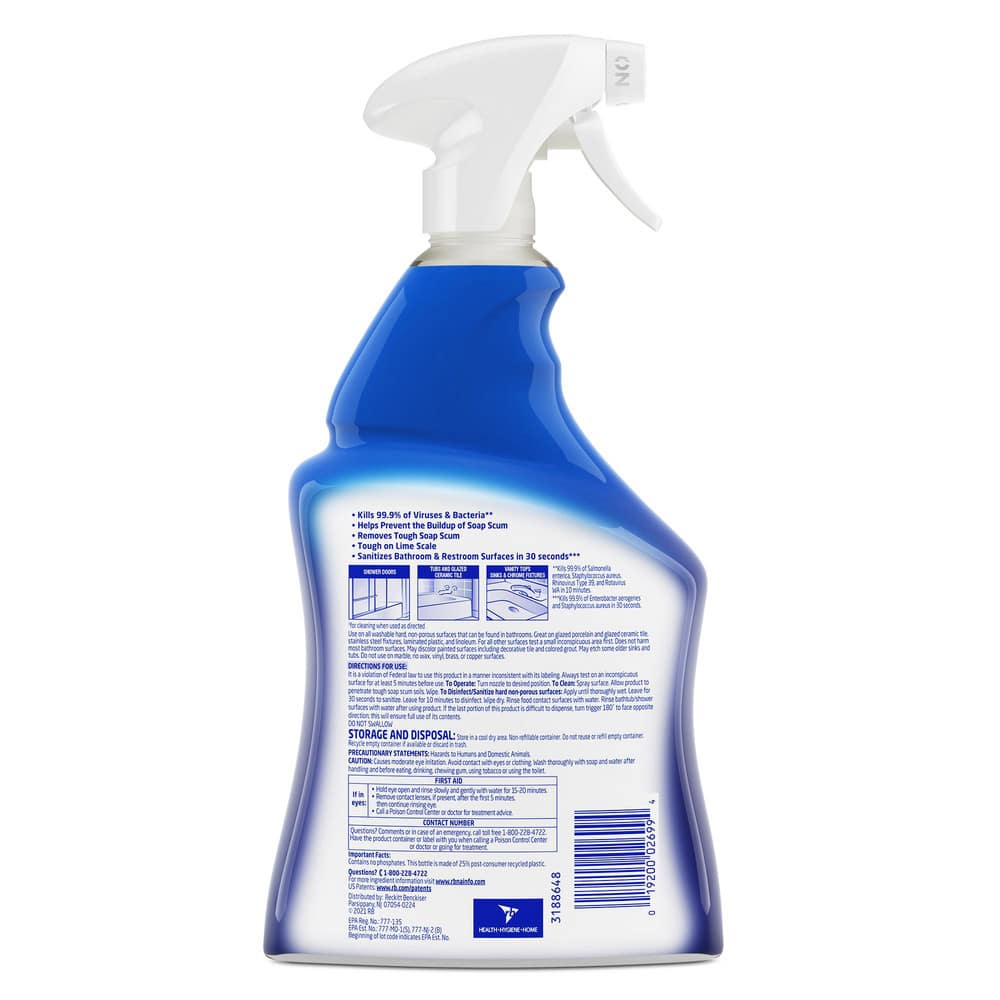 Case of (12) 32 oz Spray Bottles Liquid Bathroom Cleaner