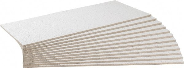 Armstrong World BP896N Ceiling Tile: 0.55 NRCR, Acoustic Wet-Formed Mineral Fiber 