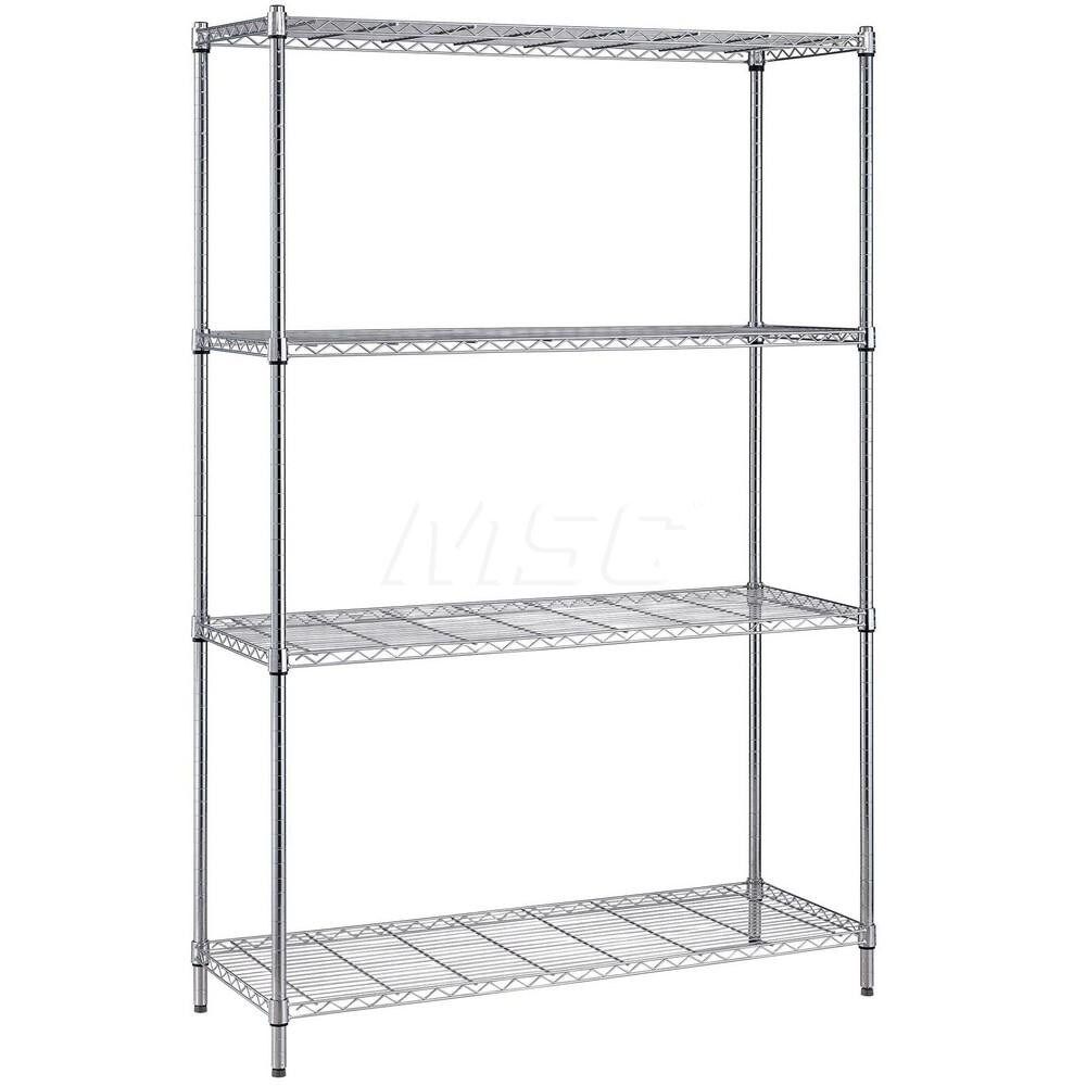 Wire Shelving: 4 Shelves