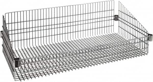 Quantum Storage BSK1824C Wire Basket Wire Shelving: 800 lb Shelf Capacity, 0 Shelf 