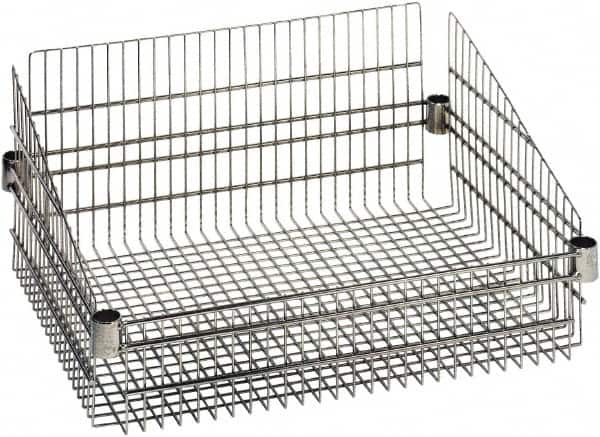 Quantum Storage BSK2424C Wire Basket Wire Shelving: 800 lb Shelf Capacity, 0 Shelf 