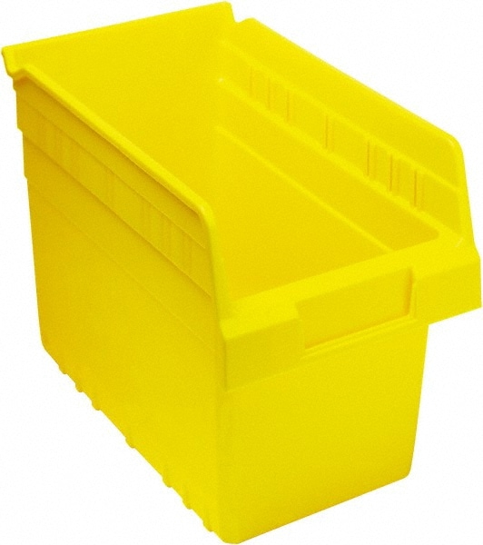 Plastic Hopper Shelf Bin: Yellow