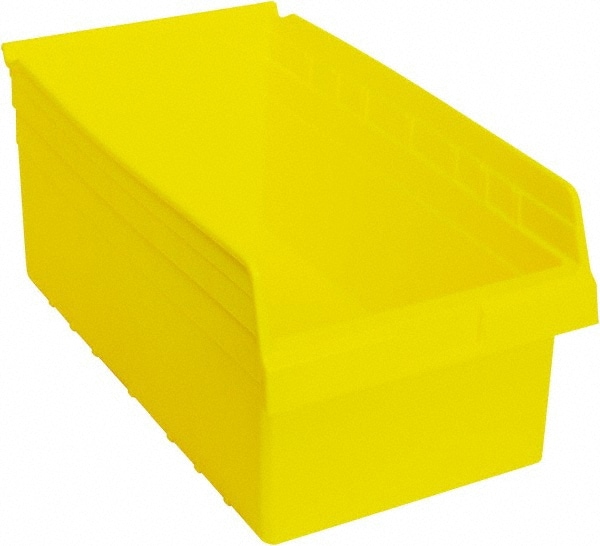 Plastic Hopper Shelf Bin: Yellow