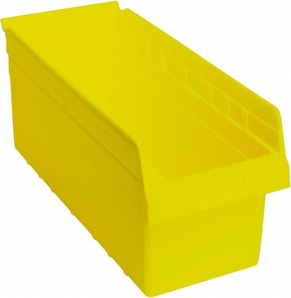 Plastic Hopper Shelf Bin: Yellow