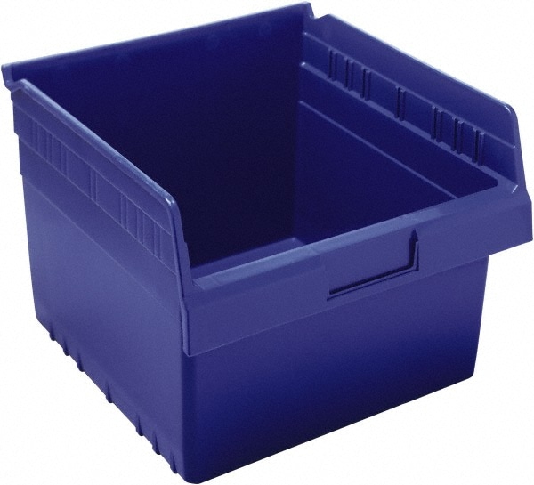Plastic Hopper Shelf Bin: Blue