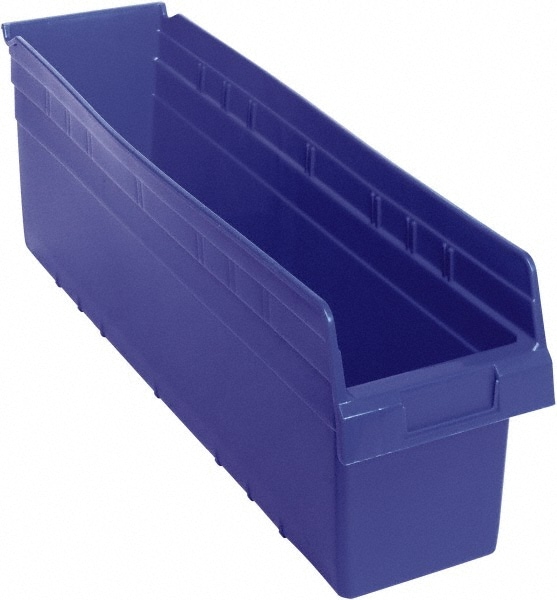 Plastic Hopper Shelf Bin: Blue