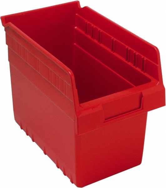 Quantum Storage Plastic Hopper Shelf Bin Red MSC Industrial Supply Co.