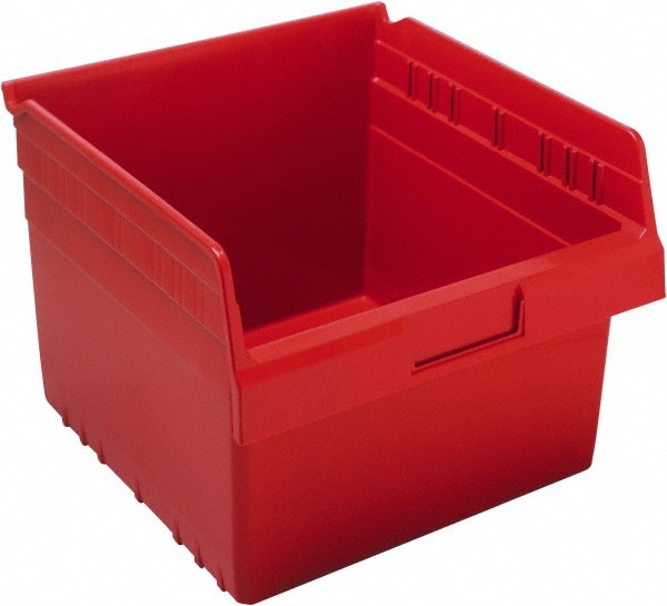 Plastic Hopper Shelf Bin: Red