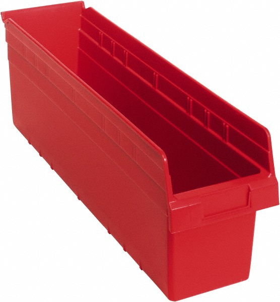 Quantum Storage Plastic Hopper Shelf Bin Red MSC Direct