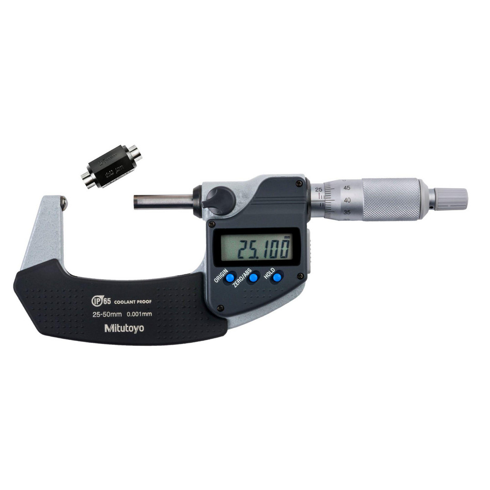 Spherical Face Micrometers: Minimum Measurement (Decimal Inch): 0; Maximum Measurement (mm): 1000.00; Operation Type: Electronic; Anvil Type: Spherical