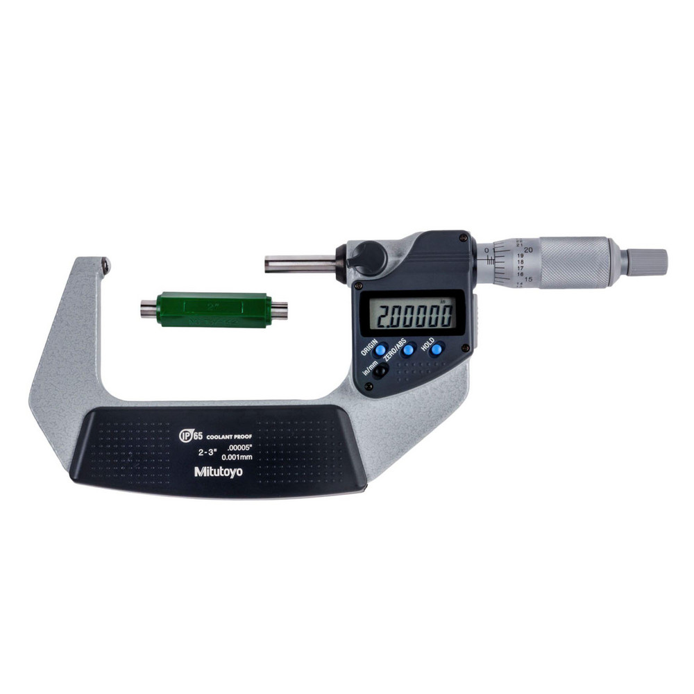 Spherical Face Micrometers: Minimum Measurement (Decimal Inch): 2; Maximum Measurement (mm): 76.20; Operation Type: Electronic; Anvil Type: Spherical
