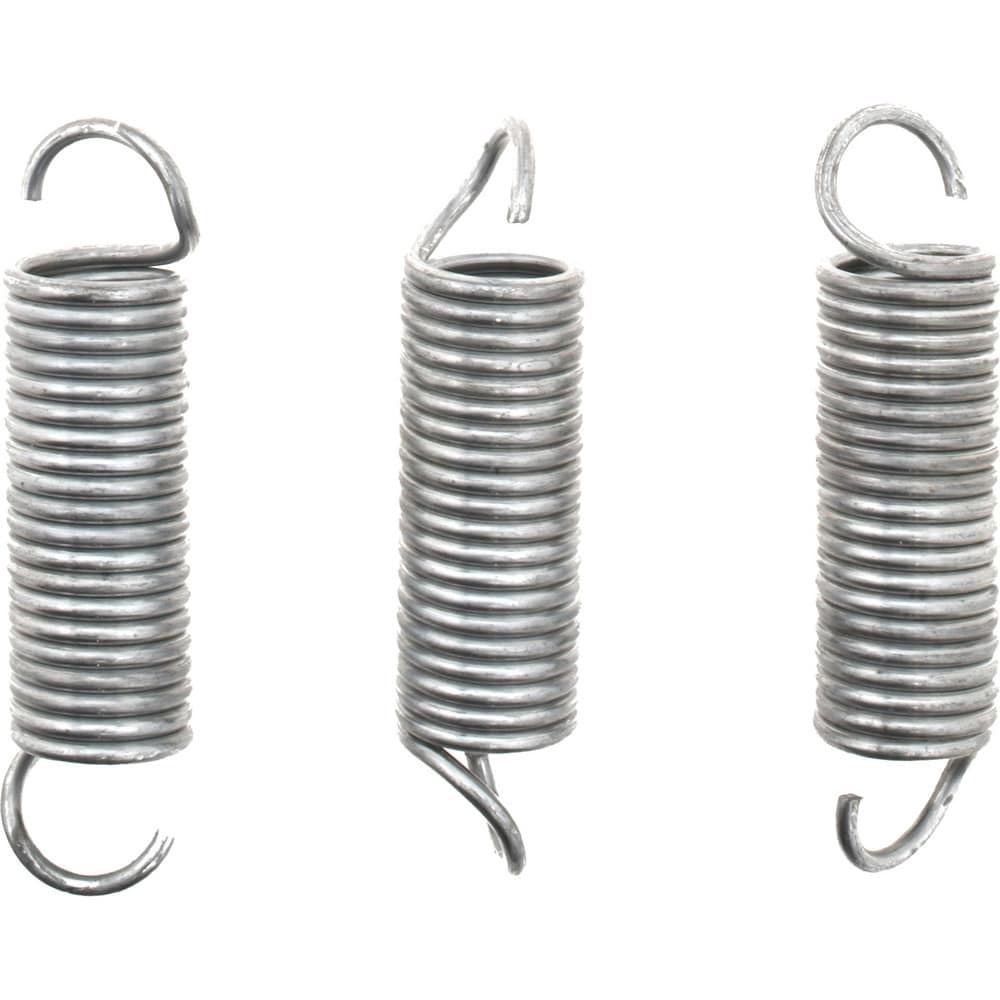 Extension Spring: 0.96" OD, 55.32 lb Max Load, 5.47" Extended Length, 0.1205" Wire Dia