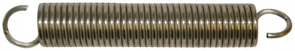 Extension Spring: 0.73" OD, 33.97 lb Max Load, 6-1/4" Extended Length, 0.0915" Wire Dia