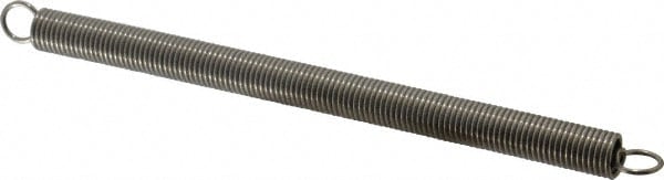 Extension Spring: 0.5" OD, 18.67 lb Max Load, 15.23" Extended Length, 0.0625" Wire Dia