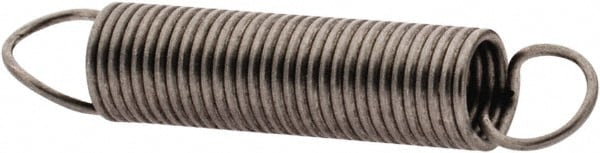 Extension Spring: 3/32" OD, 0.52 lb Max Load, 1.21" Extended Length, 0.01" Wire Dia