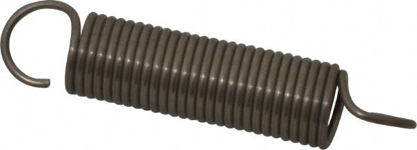 Extension Spring: 3/8" OD, 6.78 lb Max Load, 3.36" Extended Length, 0.041" Wire Dia
