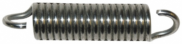 Extension Spring: 11/16" OD, 38.1 lb Max Load, 3-1/4" Extended Length, 0.1055" Wire Dia