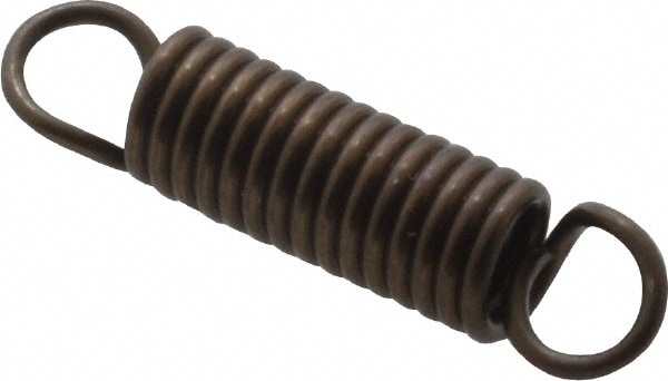 Extension Spring: 0.18" OD, 1.03" Extended Length, 0.029" Wire Dia