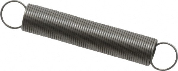 Extension Spring: 0.24" OD, 5.99" Extended Length, 0.018" Wire Dia