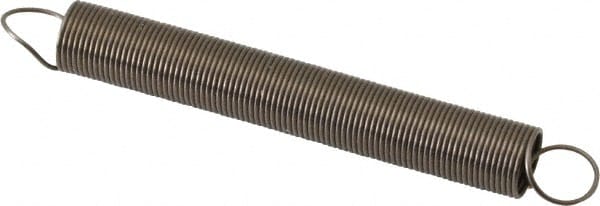 Extension Spring: 0.24" OD, 8.64" Extended Length, 0.018" Wire Dia