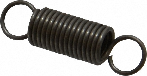 Extension Spring: 0.24" OD, 1.47" Extended Length, 0.029" Wire Dia