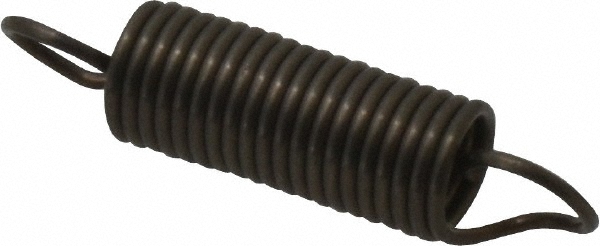 Extension Spring: 0.24" OD, 1.74" Extended Length, 0.029" Wire Dia