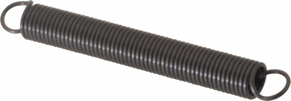 Extension Spring: 0.24" OD, 4.04" Extended Length, 0.029" Wire Dia