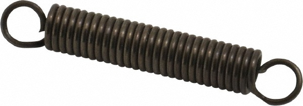 Extension Spring: 0.24" OD, 2.2" Extended Length, 0.037" Wire Dia