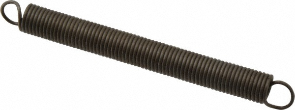 Extension Spring: 0.3" OD, 5.94" Extended Length, 0.037" Wire Dia
